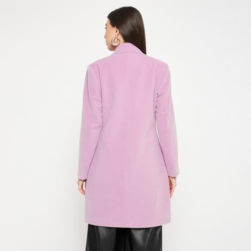 Image of PLAGG Women's Notched Lapel Long Overcoat