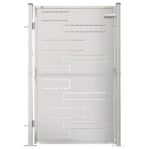 vidaXL Gartentor 100 x 145 cm Edelstahl