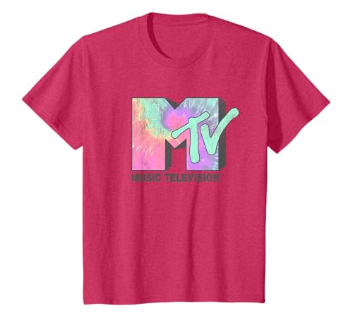 MTV Klassisches Neon Tie-Dye Logo T-Shirt