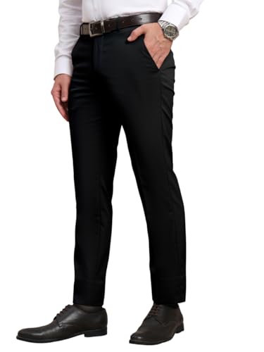 SaintX Men's Premium Stretchable Formal Trouser with Techno Flex ...