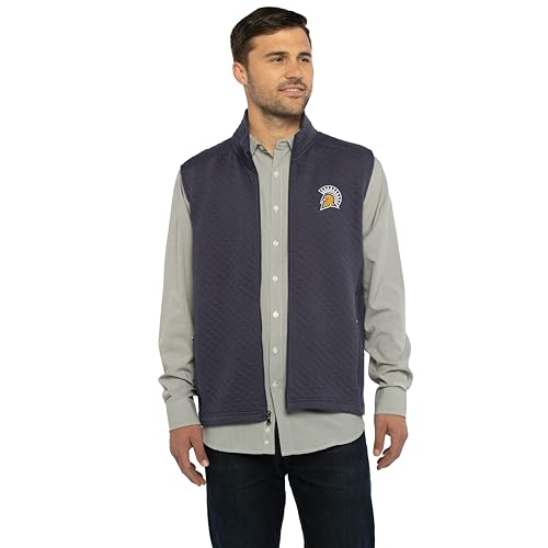 Chaleco Vantage Apparel Men's Collegiate Full Zip Quilted Vest, Color del Equipo, Talla XXL