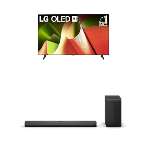 Image of LG 77-Inch OLED evo B4 Series Smart TV 4K Processor Flat Screen with Alexa Built-in (OLED77B4PUA, 2024), LG 3.1.1 ch. S70TY Soundbar with Dolby Atmos
