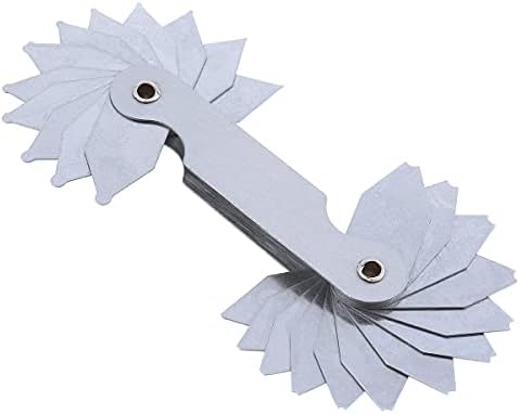 OriGlam R0.3-1.5 Radius Gauge Set, Stainless Steel Metric Radius Gauge Fillet Gage, Portable Concave Convex Measuring Tool for Tool and Die Makers Check