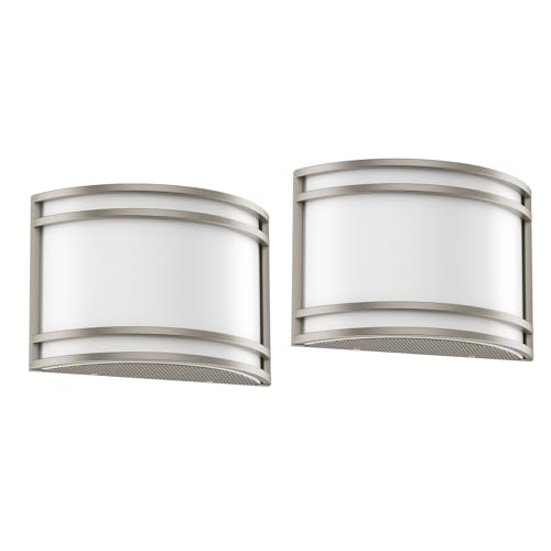 lundwa 15W LED Indoor Wall Sconce, 3000K/4000K/5000K Color Temperature, Dimmable