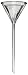 Corning Pyrex 6160-65 Borosilicate Glass Fluted Plain Funnel, with Long Stem, 65mm Diameter (Pack of 12)