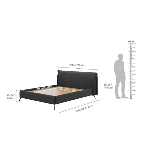 Image of Wakefit Celestra Queen Size Without Storage Upholstered Bed