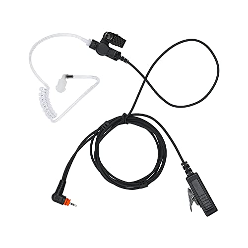 Yolipar 1-Pin 2-Wire Earpiece Compatible with Motorola Radio TLK 100 SL300 SL3500e SL7550e SL7580e SL7590e SL7550 SL7580 SL7590 with Mic Big PTT Tansparent Acoustic Tube Headset