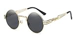 lentes estilo john lennon beatles Accesorios de moda ideales: los lentes de sol redondos steampunk te hacen más atractiva y llamativa al caminar, conducir, ir de compras, viajar y tomar fotos, y consigue elogios cuando lleves estos lentes de sol de celebridades.