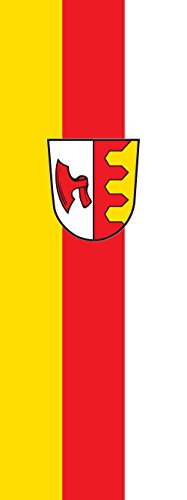 Drapeau Hohenkammer vertical 6m² en maille robuste de dimensions 400x150cm - 2