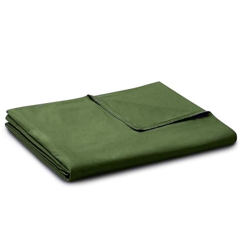 YnM Exclusive Cotton Duvet Cover for Weighted Blankets (Army Green, 60''x 80'')