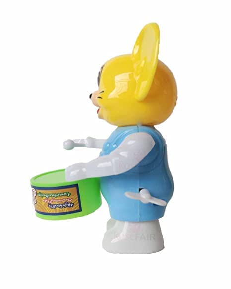 Image of PRV Fashion Key-Operated Cute Drummer Toy for Toddler Kids Birthday Gift Birthday Return Gift Drumming and Dancing Action for Kids ((CAT Kitty))