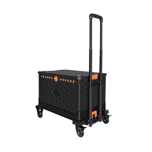 CLLXDZ Caja Plegable, Carrito Cocina con Ruedas portátil de Alta Capacidad, Carrito auxilia con Ruedas Plegable, para Viajes, Tiendas