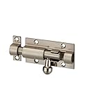 Serrurerie de Picardie - Targette pour meuble, 60mm, nickel satin, pêne rond