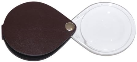 3.5X Eschenbach Leather Folding Teardrop Pocket Magnifier