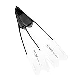 LIZHOUMIL 1 par de aletas de buceo de hoja larga para freediving y pesca submarina Aletas de buceo negro y blanco xxl (tamaño 45-46)
