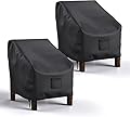 Mrrihand Patio Chair Covers Waterproof, Lounge Deep Seat Cover, Heavy Duty Outdoor Lawn Patio Furniture Covers (32" W x 37" D x 36" H - 2 Pack)