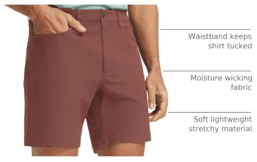 Image of M MAELREG Golf Shorts Men 7 inch 9 inch Inseam Lightweight Quick Dry Stretch Flat Front Casual Moisture Wicking Mens Dress Shorts