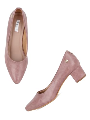Image of ELLE Women's Textured Block Heel Slip-On Pumps