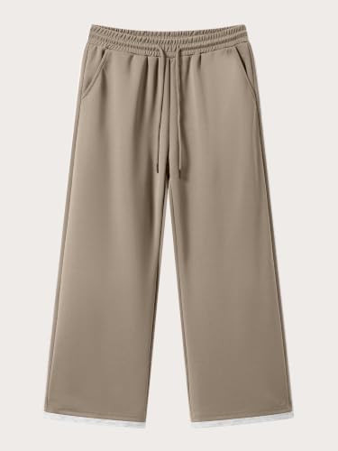 Image of JMIERR Men's Casual Baggy Pants Lightweight Wide Leg Lounge Travel Pants Streetwear with Pockets