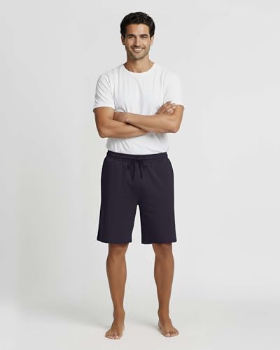 Image of 3 Pack Men's Pajama Shorts Sleep Lounge Casual PJ Comfy Cooling Pockets | Available In Big & Tall, Soft, Stretchy, Breathable, Elastic Waist, Athletic, Gym, Workout, Sweat, Summer, Night, Bottoms