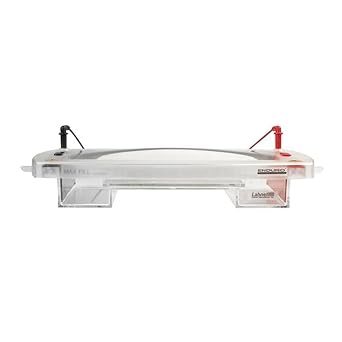 Labnet Enduro E1020-20 صندوق جل أفقي ، 1200 مل حجم عازلة ، 20 سم عرض &times; 20 سم حجم جل ، 23 سم عرض &times; 39.5 سم طول &times; 9 سم ارتفاع أبعاد الوحدة ، 450 عينة قصوى