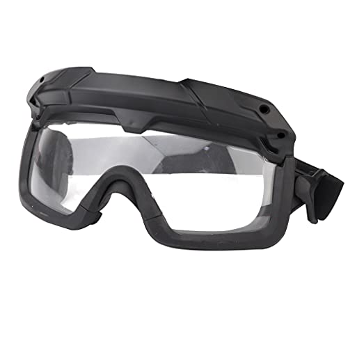YABEME Lunettes de Protection de Sécurité Anti-Buée Tactiques - 2 Modes, pour la Randonnée Militaire, CS Airsoft Paintball, Tir, Chasse, Équitation, Cyclisme,Noir Cover