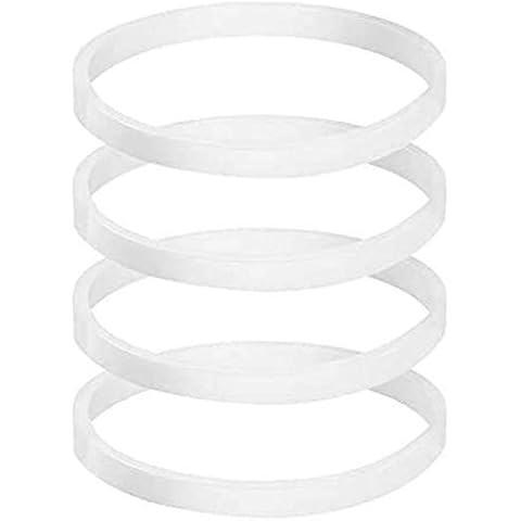 Pack of 4 Gaskets White Rubber Sealing O-Ring Replacement Part for Nutri Ninja Blender Model BL455, BL455-30, BL 580. Cover