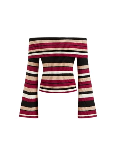 Image of CIDER Off The Shoulder Tops for Women Long Sleeve Going Out Y2K Tops Knit Pullover Fall Outfits Trendy