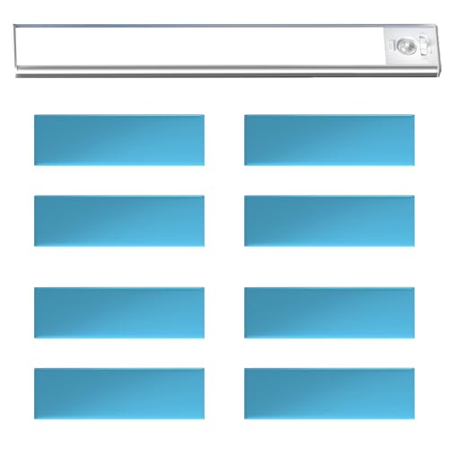 Image of Under Cabinet Lights Magnetic stickys - Replacement Magnetic Strips with Adhesive Backing for Under Cabinet Lighting Universal Blue Iron Sheet for Cabinet Lighting(Non-Magnetic (8)