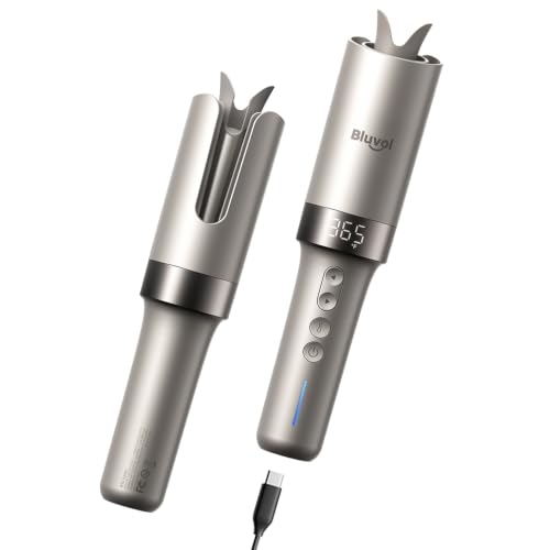 Bluvol R10 Apex Cordless Automatic Hair Curler, Memory Mode for Beginners