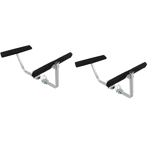 Americangaslogs (4PCS) Boat Trailer Guides 4 Foot Bunk Boards Kit - 24 Inch Carpeted Guide On Tilting Side Bunks for High Beam, Box or C-Channel Trailers with Mounting Frames and Hardware