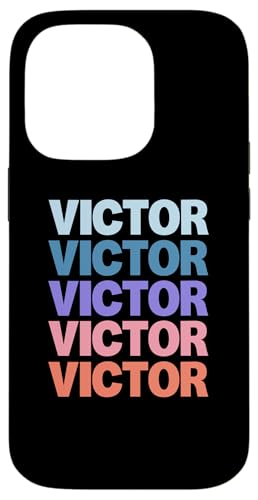 Funny Modern Repeated Text Design Victor �X�}�z�P�[�X iPhone 14 Pro �p