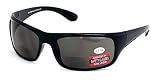 V.W.E. Large Men Safety Sunglasses With Reading Bifocal - ANSI Z87.1+ Certified Glasses Readers (Gloss Black, 1.50)