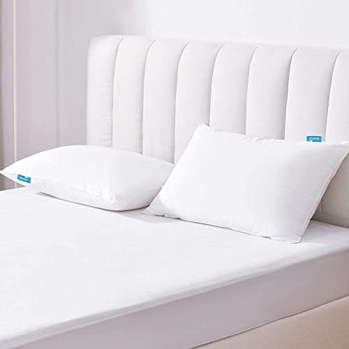 Biloban USBC10108 4 Pack Pillow Protectors With Zipper Breathable & Noiseless & Durable 100% Waterproof Pillow Cases Standard Size White Pillow Protector thumb #5