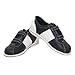 DONFAAUK Bowling Sport Shoes for Men, Adjustable Closure Lightweight Indoor Bowls Athletic Trainer Wear-Resistant Fashion Sneakers,Black,7