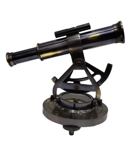 Vintage Antique Design Surveyor Navigation Instrument Theodolite Alidade Telescope Compass Nautical Collectible