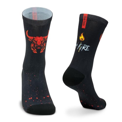 DIVER SOCKS Calcetines Deporte Hombre: Calcetines para Running, Ciclismo, Crosstraining, Padel y Gimnasio -Calcetines hombre divertidos con diseños unicos para Atletas - Talla unica 40-46