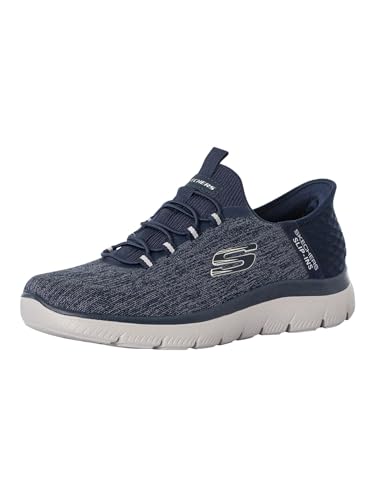 Skechers Men's Summits Key Pace Hands Free Slip-in Trainers, Navy Mesh, 9 UK