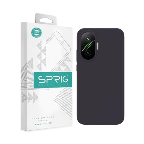 Image of SPRIG Compatible with Poco F7 Premium SilkTone (Liquid Silicone) Back Cover Drop Tested Shock Proof Mobile Case for Men, Women, Boys and Girls with Camera Protection (Charcoal Grey)