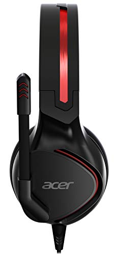 Image of acer NHW820 Nitro Wired Gaming Over The Ear Headset | Ligtweight, Comfortable for Prolonged Gaming, Excellent Sound & Vocal Quality I Flexible 6 inch Boom and Omnidirectional Mic I 3.5 mm Connectivity