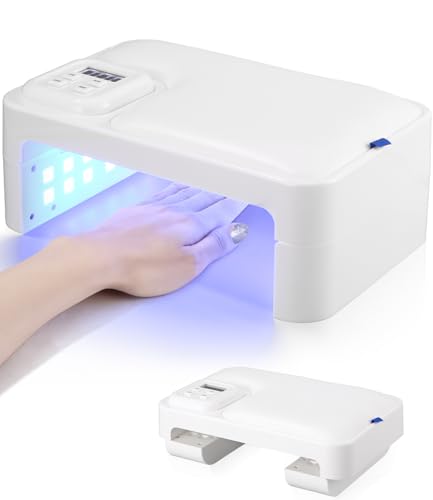180W UV LED Lampe für Gelnägel faltbar, Tragbares Nagellampe Professionelle Schnell Nageltrockner mit 4 Timer, Nageltrockner 