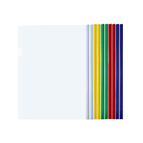 Sliding Bar Report, Slider Reports Covers for A4 Paper Resume Presentations, 10Pcs, Multicolor