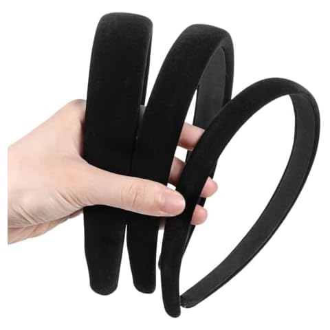 Teaaha Elegant Black Velvet Padded Headbands Cover