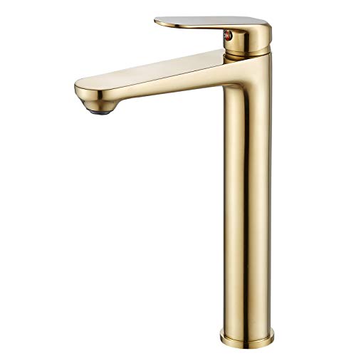 Badarmatur - Wasserhahn Bad, Gold Gebürstetes, Einhand-Waschtischbatterie...