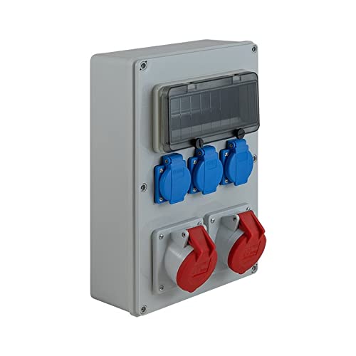Distributeur de courant de chantier RB-1616 IP44 1 x 16A/5P, 1 x 16A/5P, 3 x GS 65.1616 Distributeur Elektro-plast 5901769011946