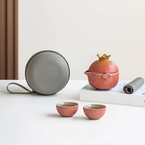 Hermit Life Pomegranate Travel Teapot Set