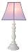 Creative Motion White Base Resin Table Lamp, Purple