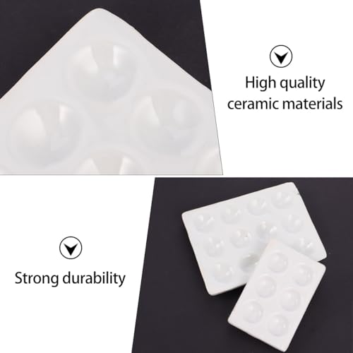 Plaque de réaction en céramique blanche à 6 et 12 trous pour laboratoires, lot de 4pcs - 5
