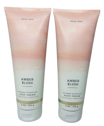Bath & Body Works Amber Blush Ultimate Hydration Body Cream 8 Ounces Pack of 2