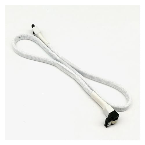 Cable SATA III de datos 6GB/s 45 cm ángulo 90 grados blanco